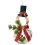 Christmas lighted snowman wreath with hat and bow 1