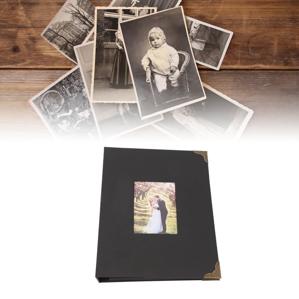 Baby Photo Album With Window Keepsake Black