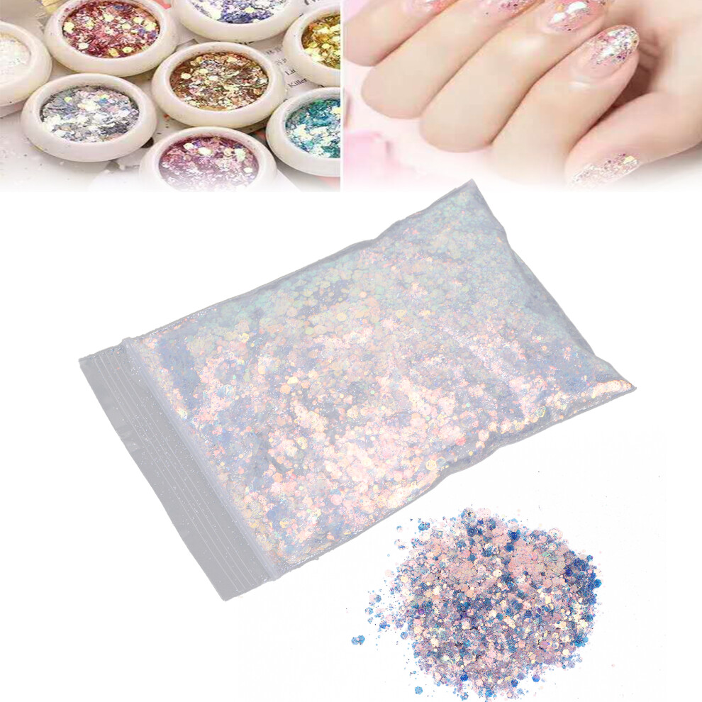 Light Nail Art Glitter Flakes 50G Mix