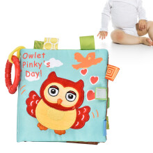 Soft Baby Rattle Book Owl Design