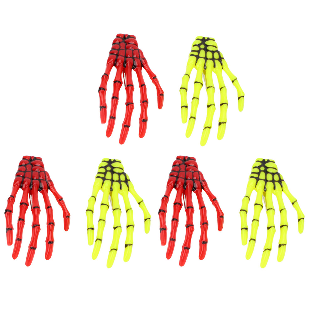 6pcs Bone Hand Hair Claws Horror Style