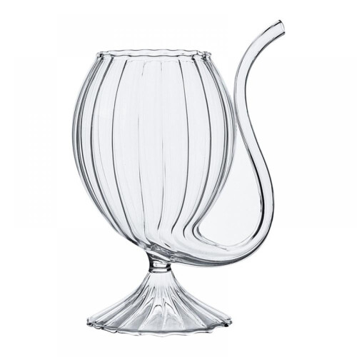 Vampyrformat vinglas med inbyggt sugrör, 300 ml