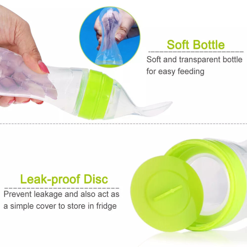 Silicone Squeeze Feeding Spoon Bottle