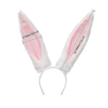 Plush Bunny Ears Headband Set for Easter