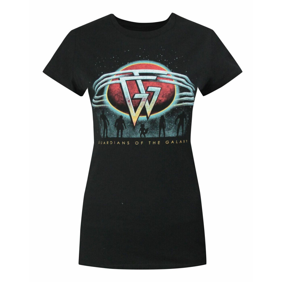 Marvel Guardians Of The Galaxy Short Sleeved T-Shirt (Womens ) Black