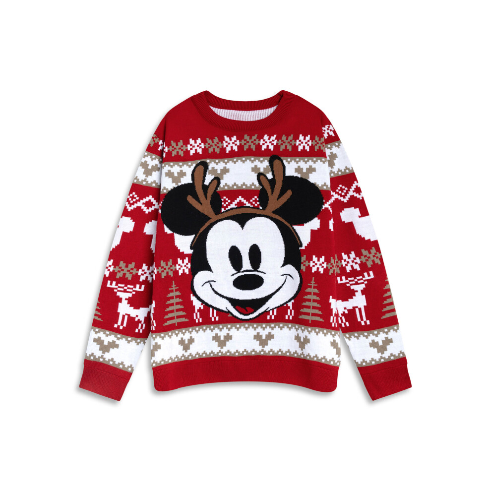 Disney (Large) Christmas Jumper (Womens ) Red