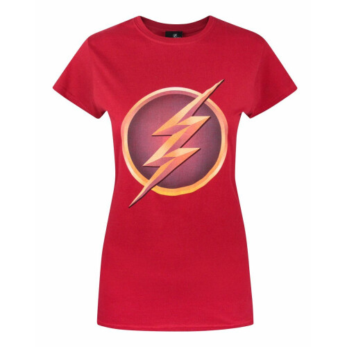 DC Comics (Large) DC Comics The Flash Short Sleeved T-Shirt (Womens Red)