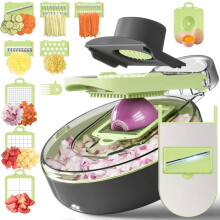 Picadora de verduras 13 en 1 con cuchilla de acero inoxidable