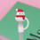 Tampa de silicone para canudo de Natal, 0,4 polegadas, reutilizável 1