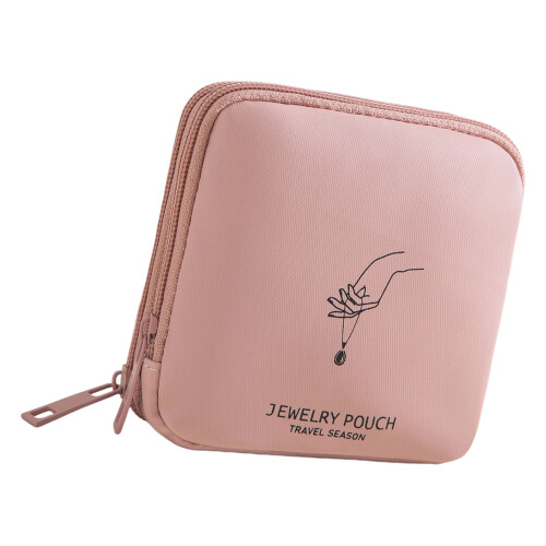 Stylish Small Jewelry Storage Container For-Pink Double layer