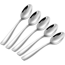 5-delige roestvrijstalen theelepel-, koffie- en dessertlepelset, spiegelglans, vaatwasmachinebestendig, snelle verzending vanuit ons lokale magazijn