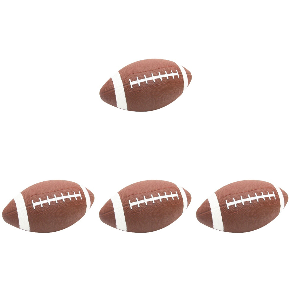 Photos - Other Inventory 4Pcs Children Rugby Ball Size 5 Brown High-Grip Training and Play Toy