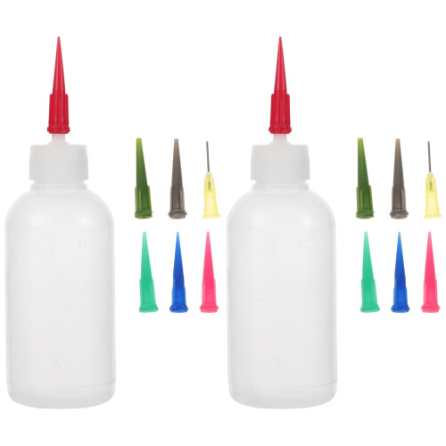 2Sets Versatile Ceramic Needle Applicator Bottles for Home Pottery Use
