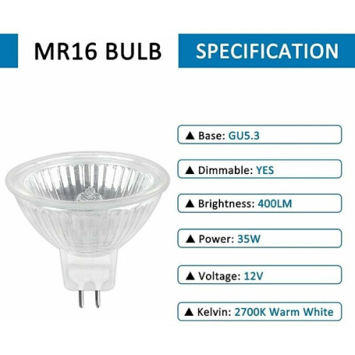 GU5.3 35W12V Halogenlampe, MR16 Halogen-Spotlampe, 6er-Packung 1