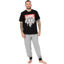 Marvel Avengers Short Sleeve Long Leg Pyjama Set (Mens Black)