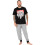 Marvel Marvel Avengers Short Sleeve Long Leg Pyjama Set (Mens Black) 1