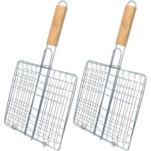 Lot de 2 pinces à poisson pour barbecue, filet à poisson et grill, pince métallique