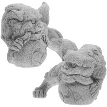 Estátua de leão em arenito para decoração de casa, tartaruga, jardim, animal de mesa.
