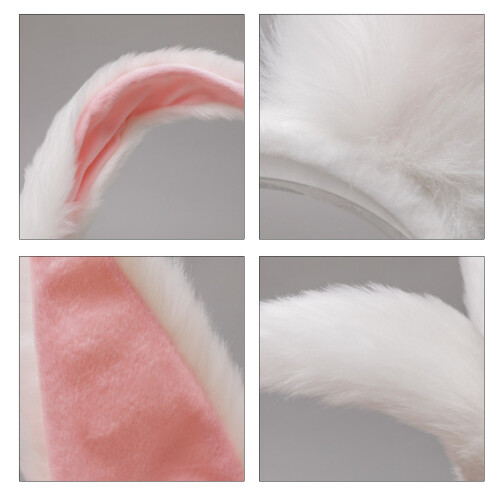 Plush Bunny Ears Headband Set for Easter 1