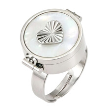 Minimalistische Ringe mit offenem Schaft, weißem-Ich liebe Geld