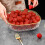 Bandeja de frutas martelada com borda dourada em PET com padrão de pérolas (1 peça) 5