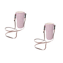 2Pièces Isolante Pour Bouteilles En Coton-Lin Violet Polyvalent