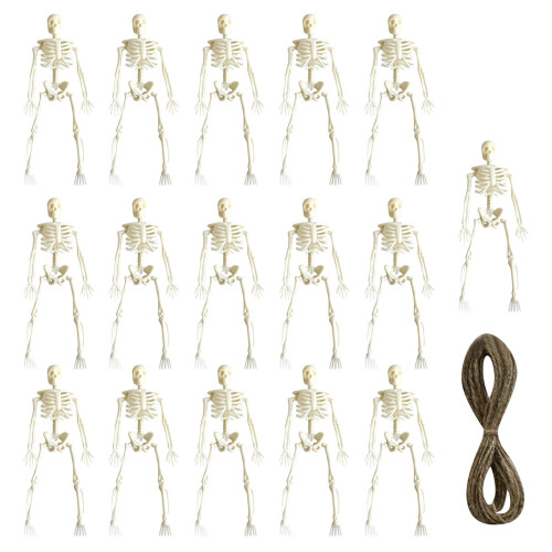 Figurine schelet articulabile de 15 cm, 16 buc.