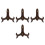 4Pièces Support De En Bois Bambou Marron Pour Décoration 1