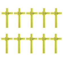 10Pièces Croix Tressée Faux Palmier Décor Église