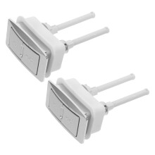 2Pièces Bouton De Chasse Double Argenté En Pour Réservoir Wc