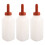 3Pcs White Calf Feeding Bottles Natural Rubber Nipple Vertical Design 1