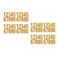 8Sets Reflective Yellow Number Stickers Pet for Mailbox House Door