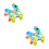2Pairs Comfortable Double Row Roller Skates Multi-Color for Sport 1