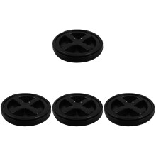 4Pcs Lightweight Black Gallon Water Jug Caps Reusable Sealed Lids