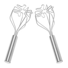 2Pcs Stainless Steel Potato Masher Manual Presser Kitchen Tool Silver