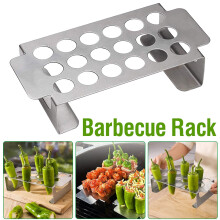 Rozsdamentes acél jalapeno grilltartó, 18 lyukú