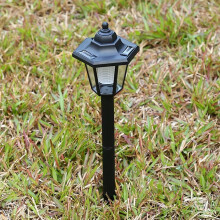 Solar LED-paallamp met schemerschakelaar, 47 cm (18,5 inch) en montagebeugel.