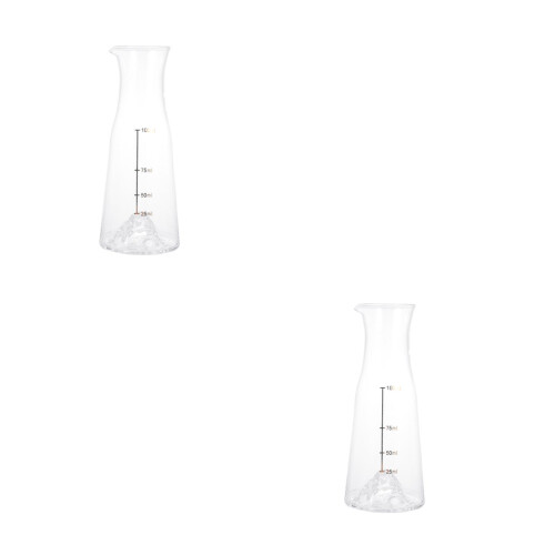 2Pcs Clear Glass Wine Decanter Practical Wine Accessory for Home Use