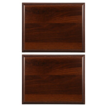 2Pcs Walnut Wood Plaques Display Base Coffee Color for Award Plaques