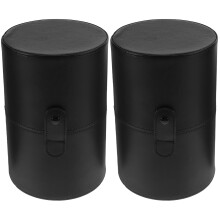 2St Zwarte PU Make-Up Organizer Borstels Houder Met Voor