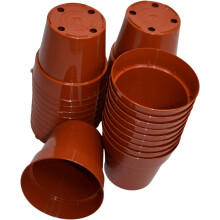 Ensemble de 80 pots de serre en plastique brun