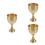 3Pcs Brass Mini Gold Goblets Decorative Wine Cups for Home Use 1