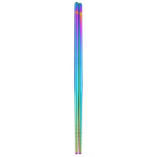Palillos de acero inoxidable de colores, 23 cm, 1 par