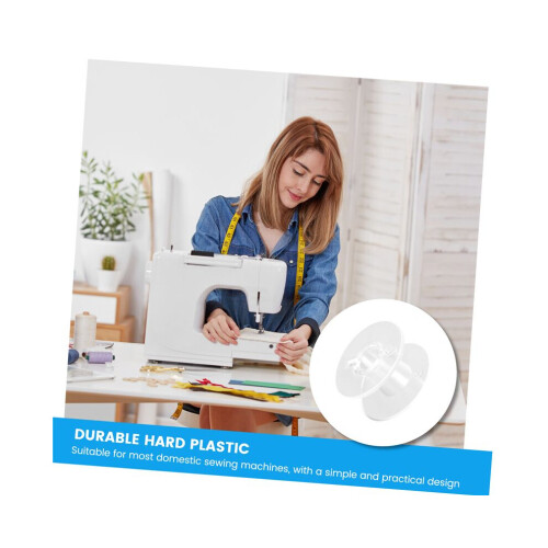 25 Clear Plastic Sewing Machine Bobbins Fits Singer  Janome 1