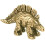Dinosaurier-Statue aus Messing, Vintage, lebensechte Miniatur 1
