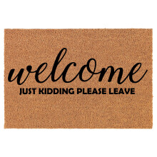 Welcome doormat natural coir 24 x 16 inches