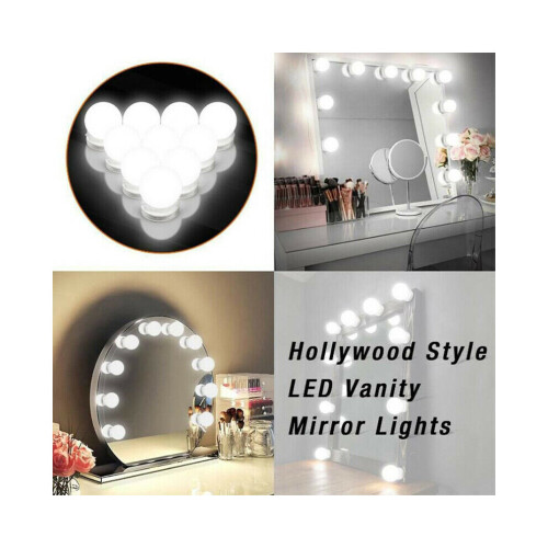 10 LED Bulbs Mirror Lights Vanity Makeup Bathroom Dressing Table Bulbs Lights 1