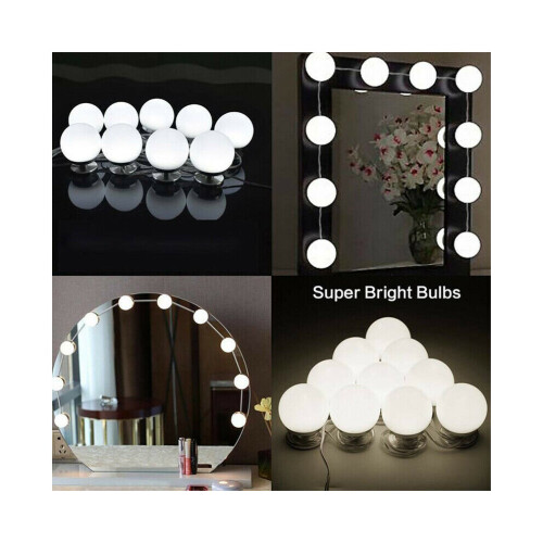 10 LED Bulbs Mirror Lights Vanity Makeup Bathroom Dressing Table Bulbs Lights 2