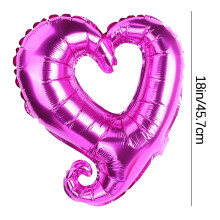 Décoration de Saint-Valentin en forme de cœur, papier aluminium, 45 cm (18 pouces)