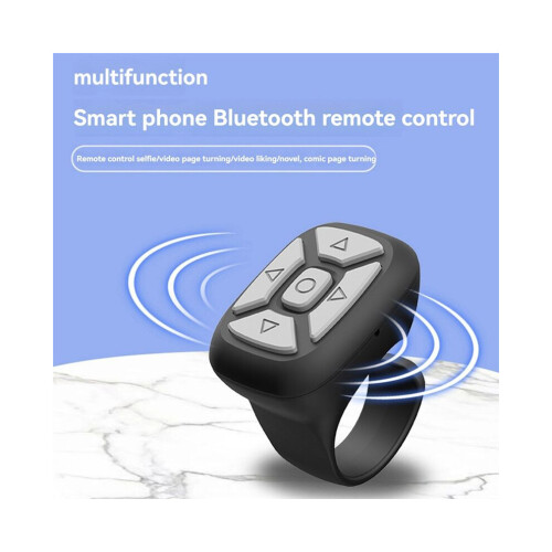 Wireless  Remote Controller Mobile Phone Selfie Controller Ring Mobile Phone Remote Controller White 1